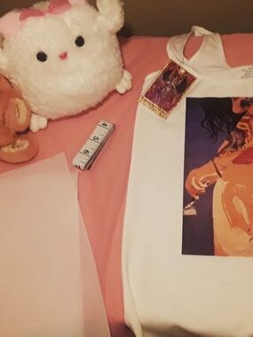 White Graphic Racerback Tank Top
